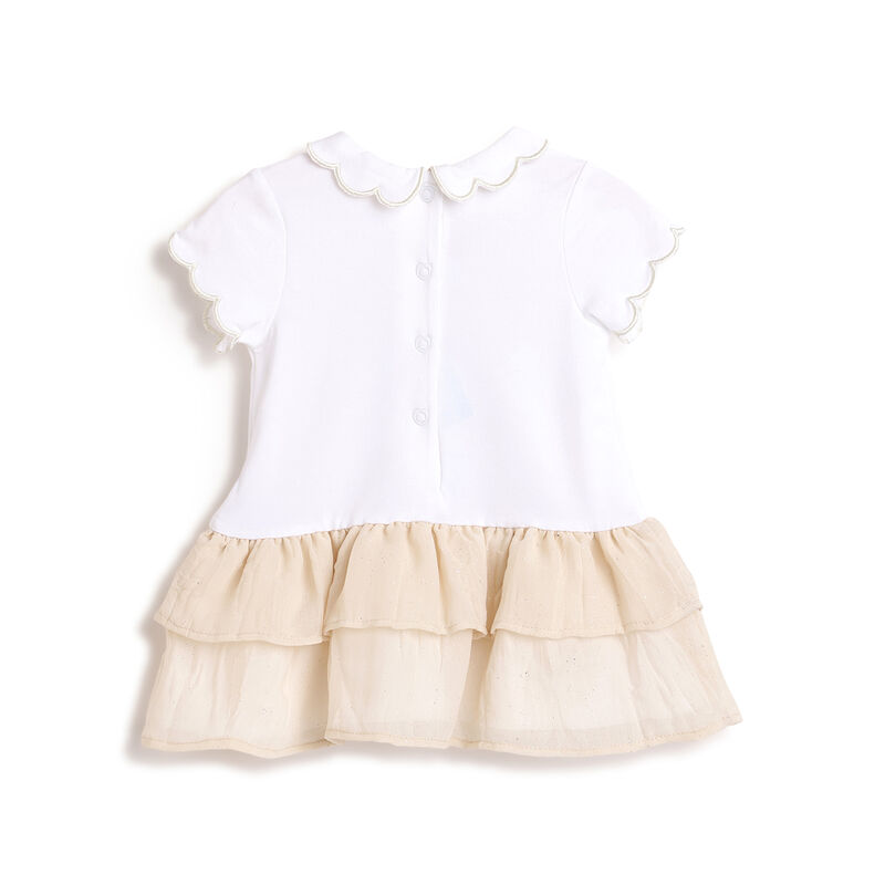 Girls Natural Striped Short Sleeve Dress image number 1